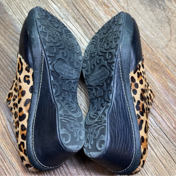 L’ Artiste by Spring Step Leopard Black Clogs Size 39 ~ 8.5 US - Picture 9 of 10